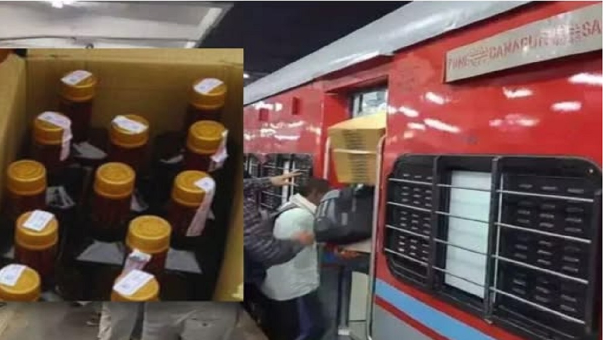 patnadhanbad ganga damodar express four arrested for liquor smuggling